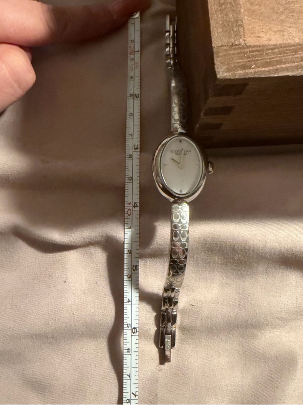 COACH Women's Sammy Silver Tone Stainless Steel Bangle Bracelet Watch, 22.5mm - Picture 2 of 7